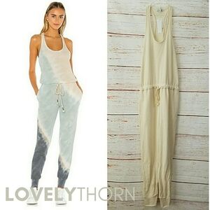 YFB // super soft comfy-chic french terry racer back jogger style jumpsuit